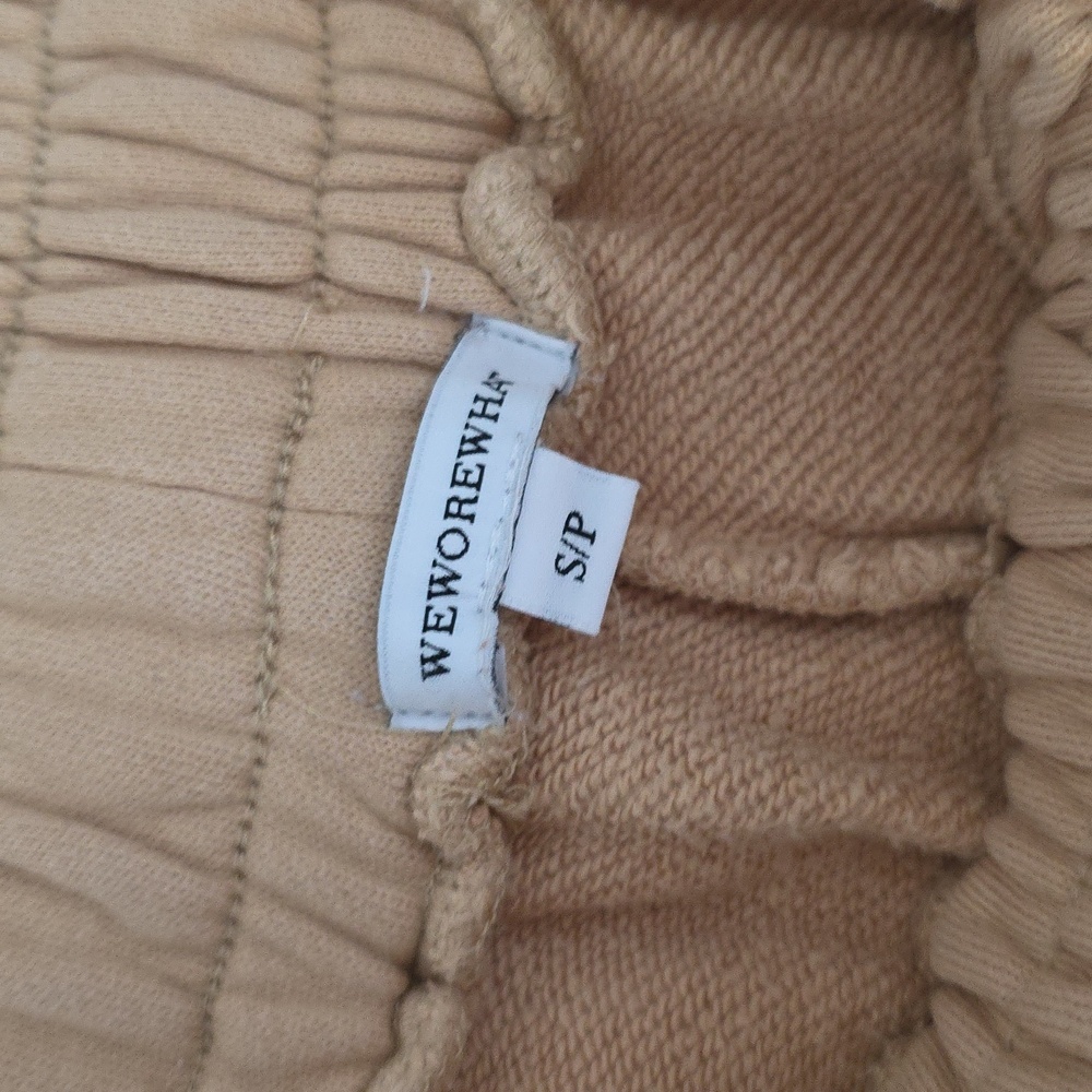 WeWoreWhat Beige Tan French Terry Knit Hoodie & Pant Set! - Picture 8 of 16
